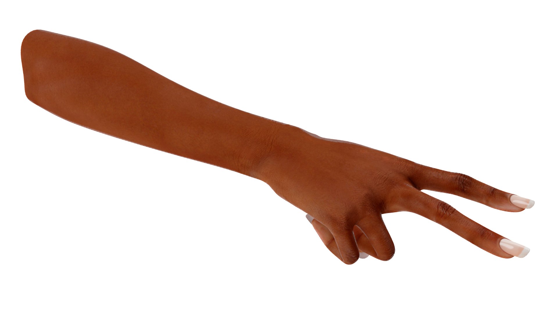 Hand of African Female Victory Sign Pose 3D model preview