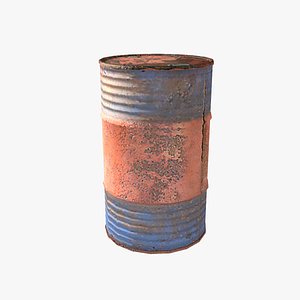 gameready metal barrel 3d 3ds