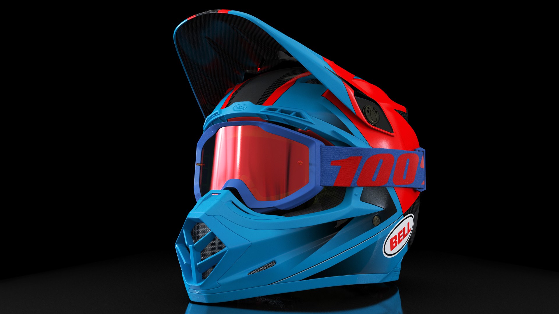 Bell Motorcycle Helmet 3D model preview
