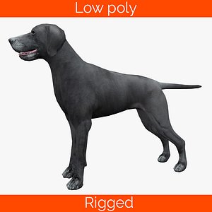 cachorro dog rigged 3d 3ds