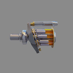 3D Hydraulic Piston Pump - Internal components