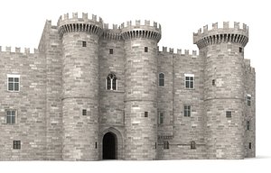 palace knights rhodes castle 3d 3ds