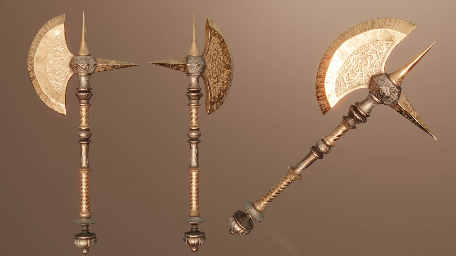 Bronze Weapons Fantasy Set 3D Model TurboSquid 1940757