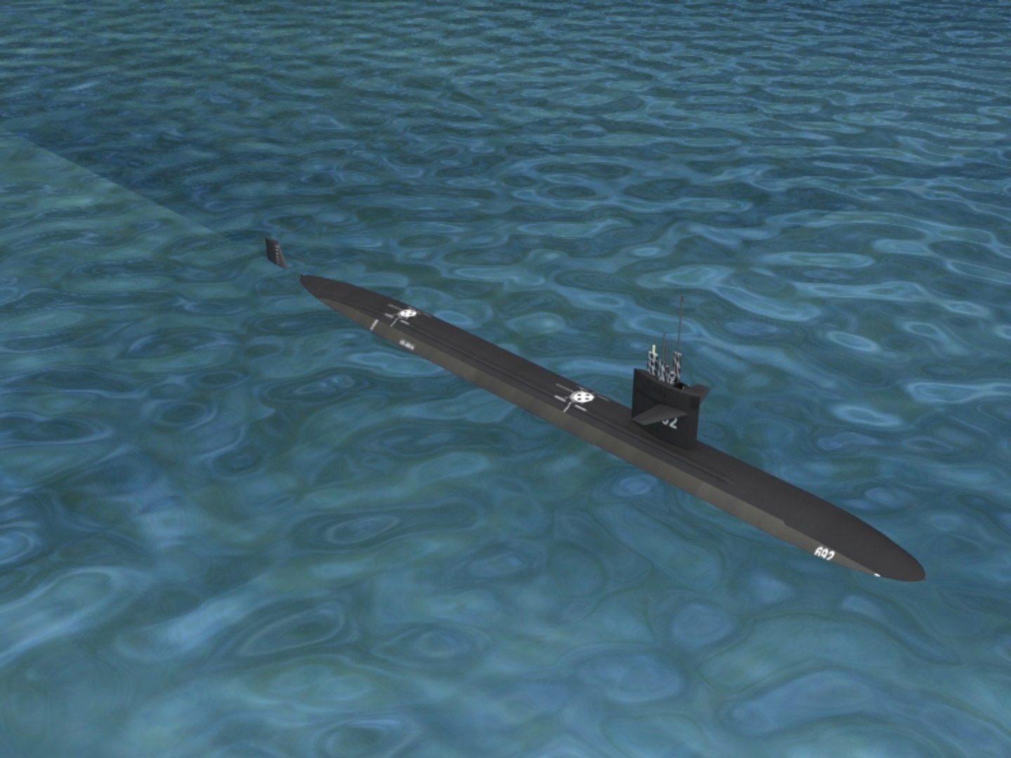 Ship Los Angeles Class Submarine Obj