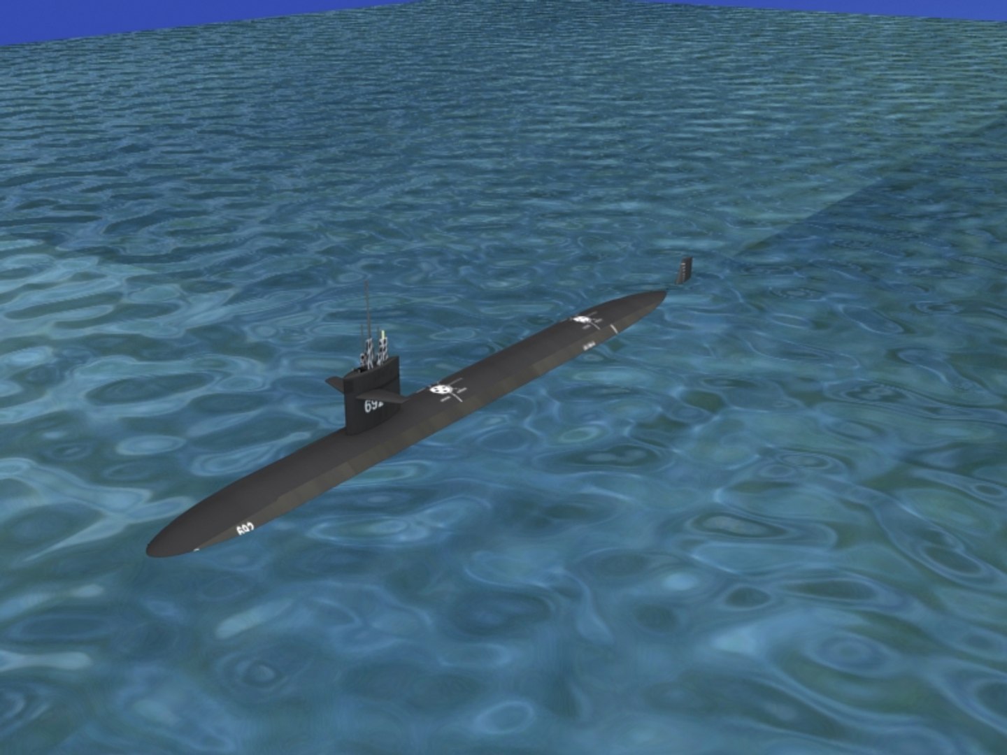 Ship Los Angeles Class Submarine Obj