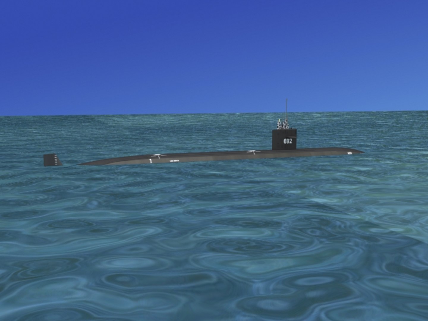 Ship Los Angeles Class Submarine Obj