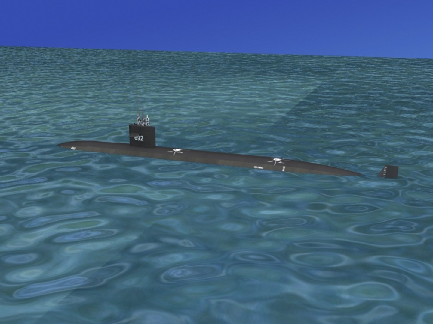 Ship Los Angeles Class Submarine Obj