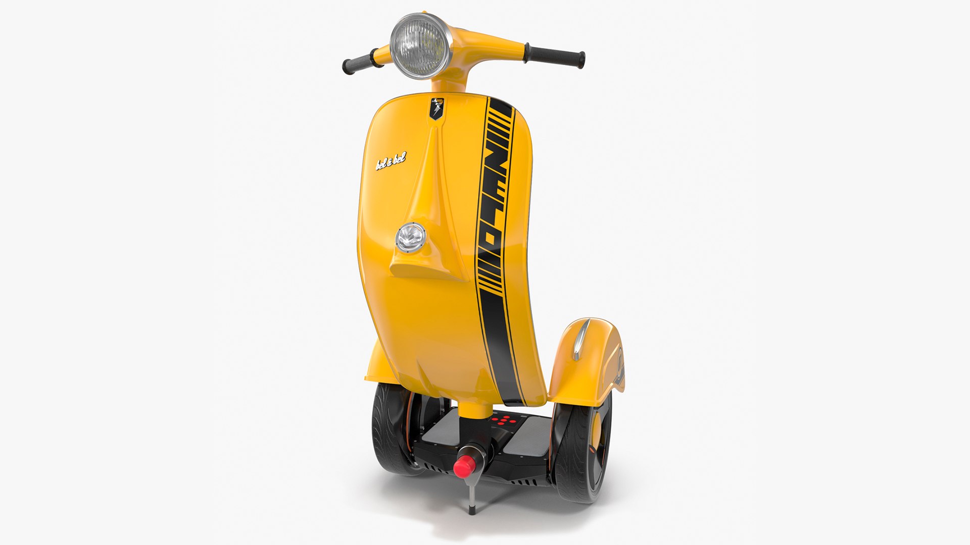 Vespa Standup Z-Scooter Yellow 3D model preview