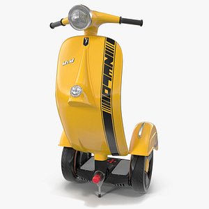 3D Vespa Standup Z-Scooter Yellow model