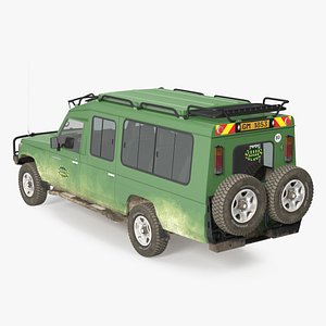 3D Toyota Land Cruiser Safari Green Dirty model