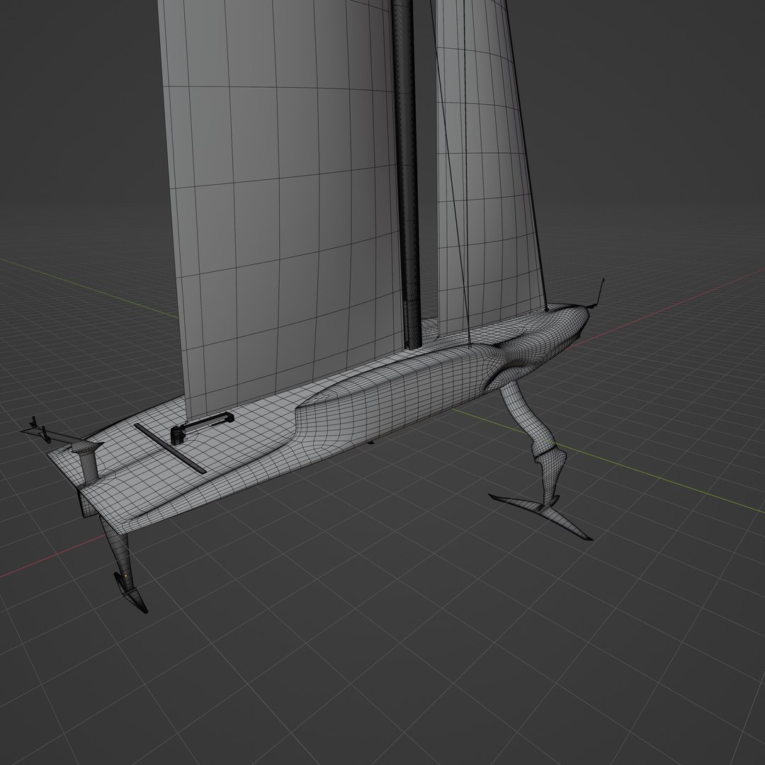 AC75 Alinghi Tudor Racing America Cup Race Yacht 3D Model Hydrofoil 3D ...