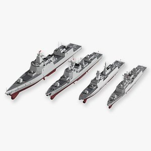 Type 055 destroyerType 052D destroyerType 054A frigateType 054B frigate model