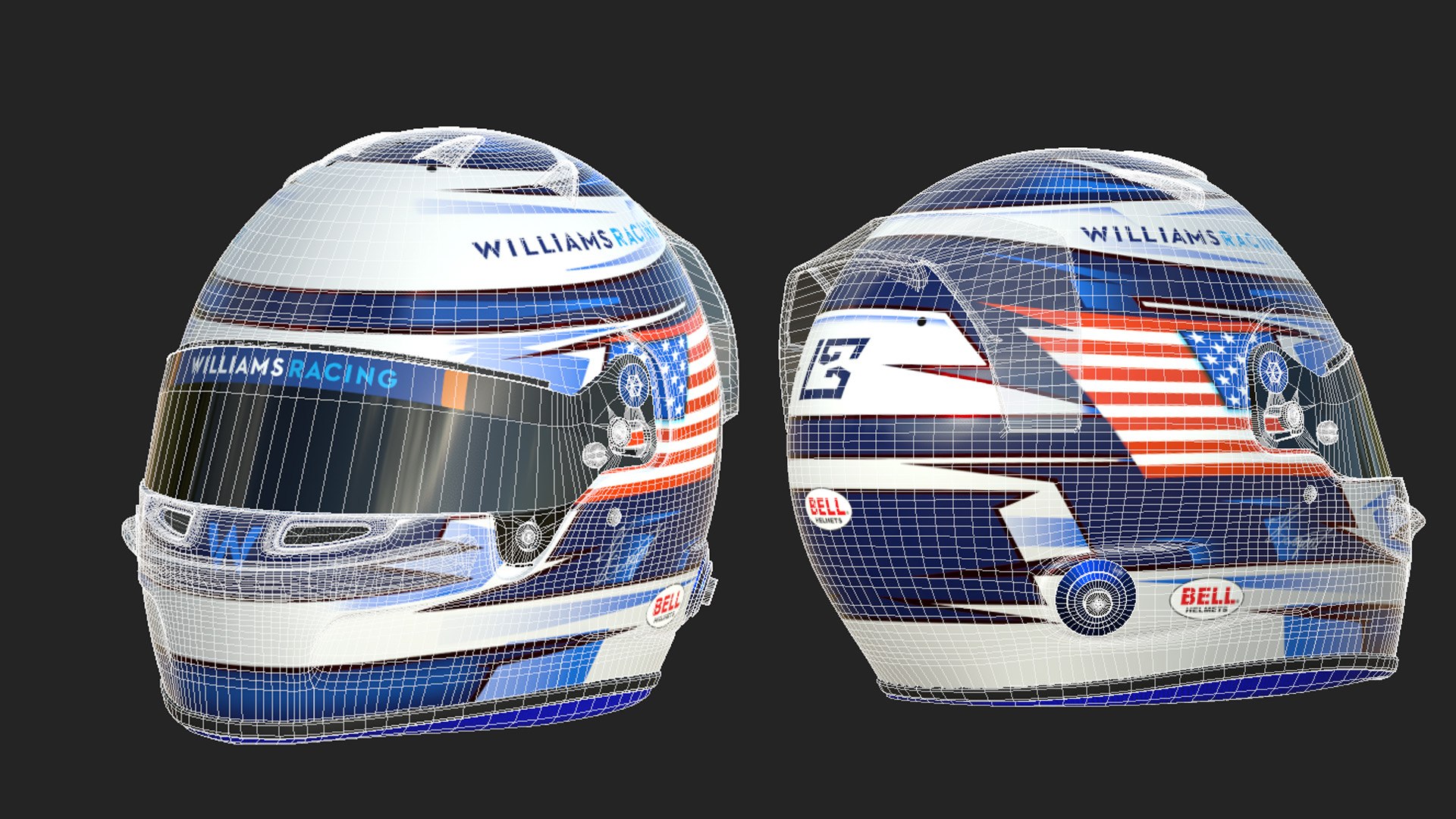 F1 Williams Helmets 2023 3d - Turbosquid 2143851