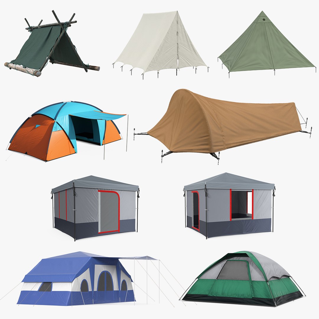 Camping Tents Collection 5 3D model preview