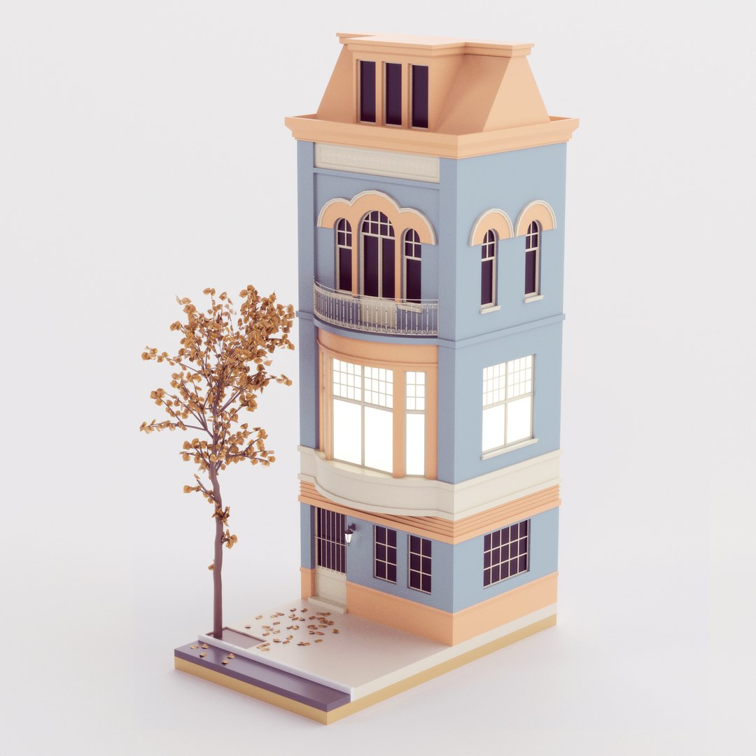 3D Model Cartoon Building 09 - TurboSquid 1803494