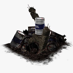 fbx oil barrel white -