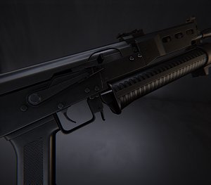 PP-19 BIZON AAA Game Ready PBR Low-poly 3D model