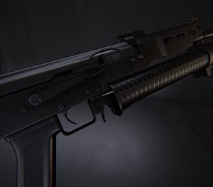 PP-19 BIZON AAA Game Ready PBR Low-poly 3D model
