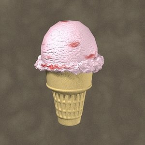 3ds ice cream cone zipped
