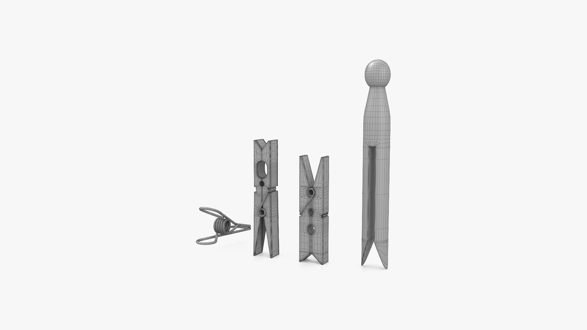 Clothespins 3D TurboSquid 2056839