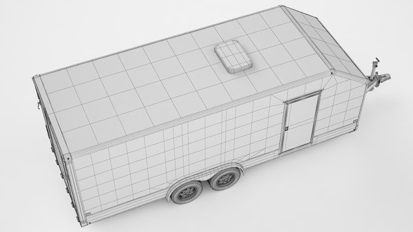 3D Enclosed Car Hauler Trailer 11 - TurboSquid 1856332