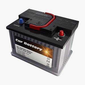Car Battery Lead Acid Batteries 3D Model Octane Render 3D model