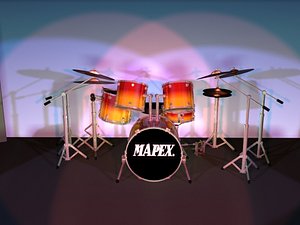 3d model kit drum sets
