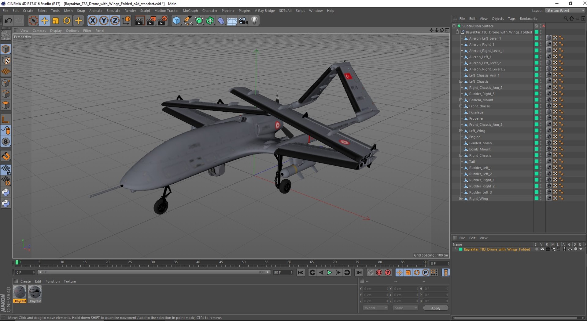 Bayraktar TB3 Drone with Wings Folded 3D https://p.turbosquid.com/ts-thumb/Av/h2LYaJ/II/bayraktartb3dronewithwingsfolded3dmodel039/jpg/1724845783/1920x1080/fit_q87/c0374d88ca379cf827485b07612848d025fd9330/bayraktartb3dronewithwingsfolded3dmodel039.jpg