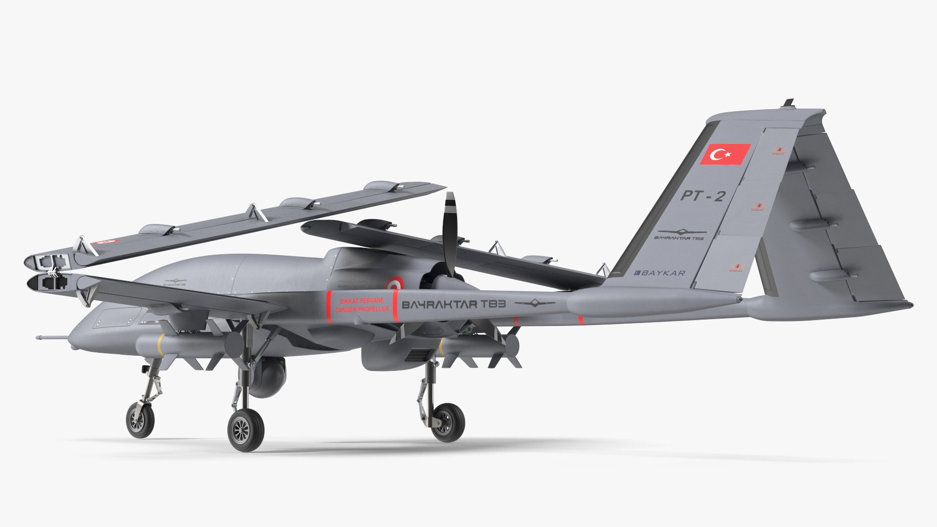 Bayraktar TB3 Drone with Wings Folded 3D https://p.turbosquid.com/ts-thumb/Av/h2LYaJ/u3/bayraktartb3dronewithwingsfolded3dmodel010/jpg/1724845681/1920x1080/fit_q87/0d3d200d79445222da2aff5a07b3201851004081/bayraktartb3dronewithwingsfolded3dmodel010.jpg