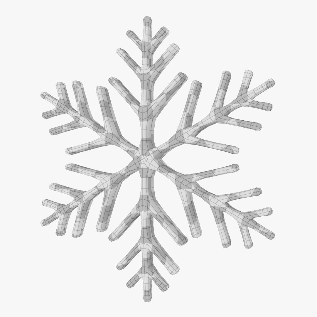 Snowflake snow flake 3D model - TurboSquid 1348477