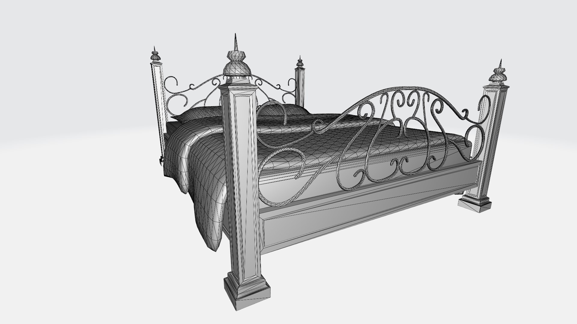 3D Princess Bed Model - TurboSquid 1989213