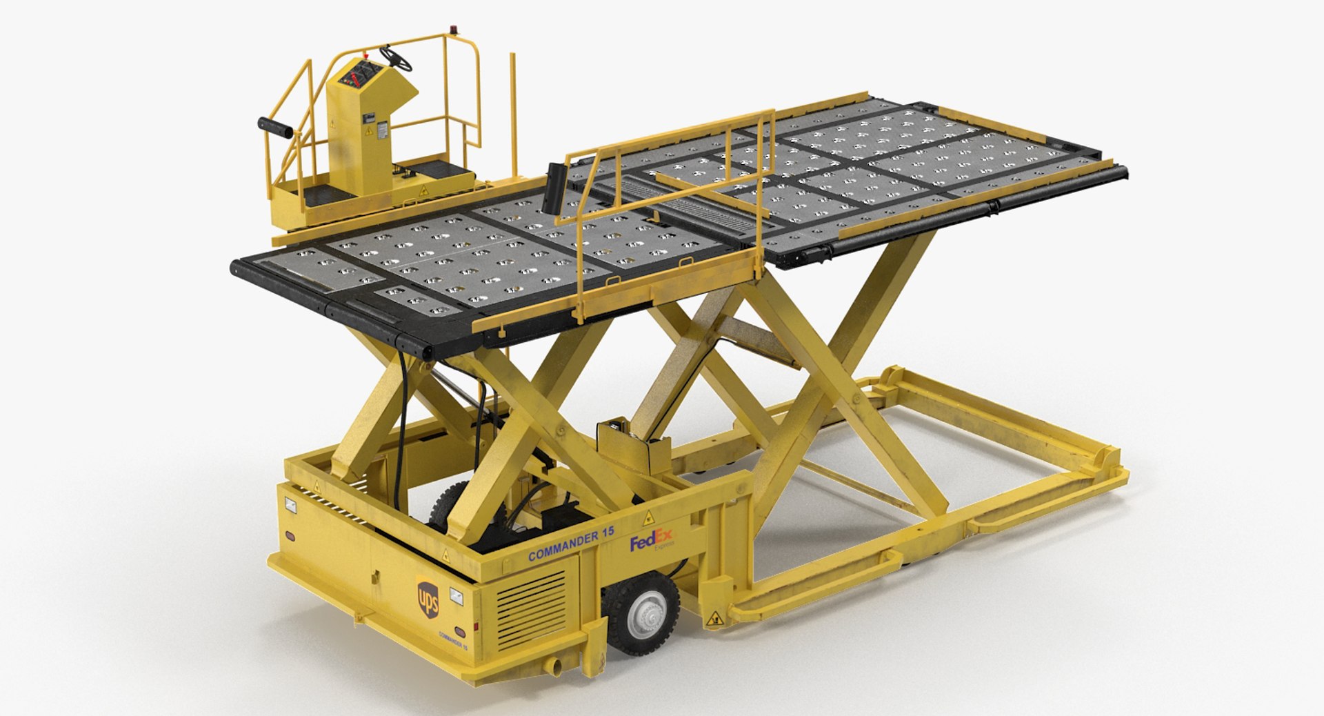 Lower Deck Loader Yellow 3D model preview