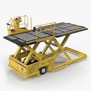lower deck loader yellow 3D model