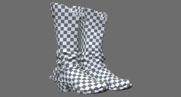 3d model cowboy boots