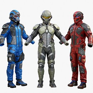 Sci-Fi Clothing Pack 01&ndash;03 Mega Bundle 3D