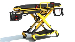 3D ambulance stretcher trolley