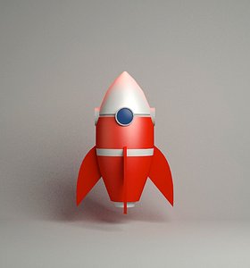 cartoon rocket 3d max