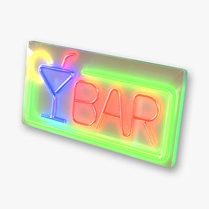 Neon bar table sign
