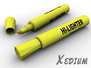 highlighter marker 3d model