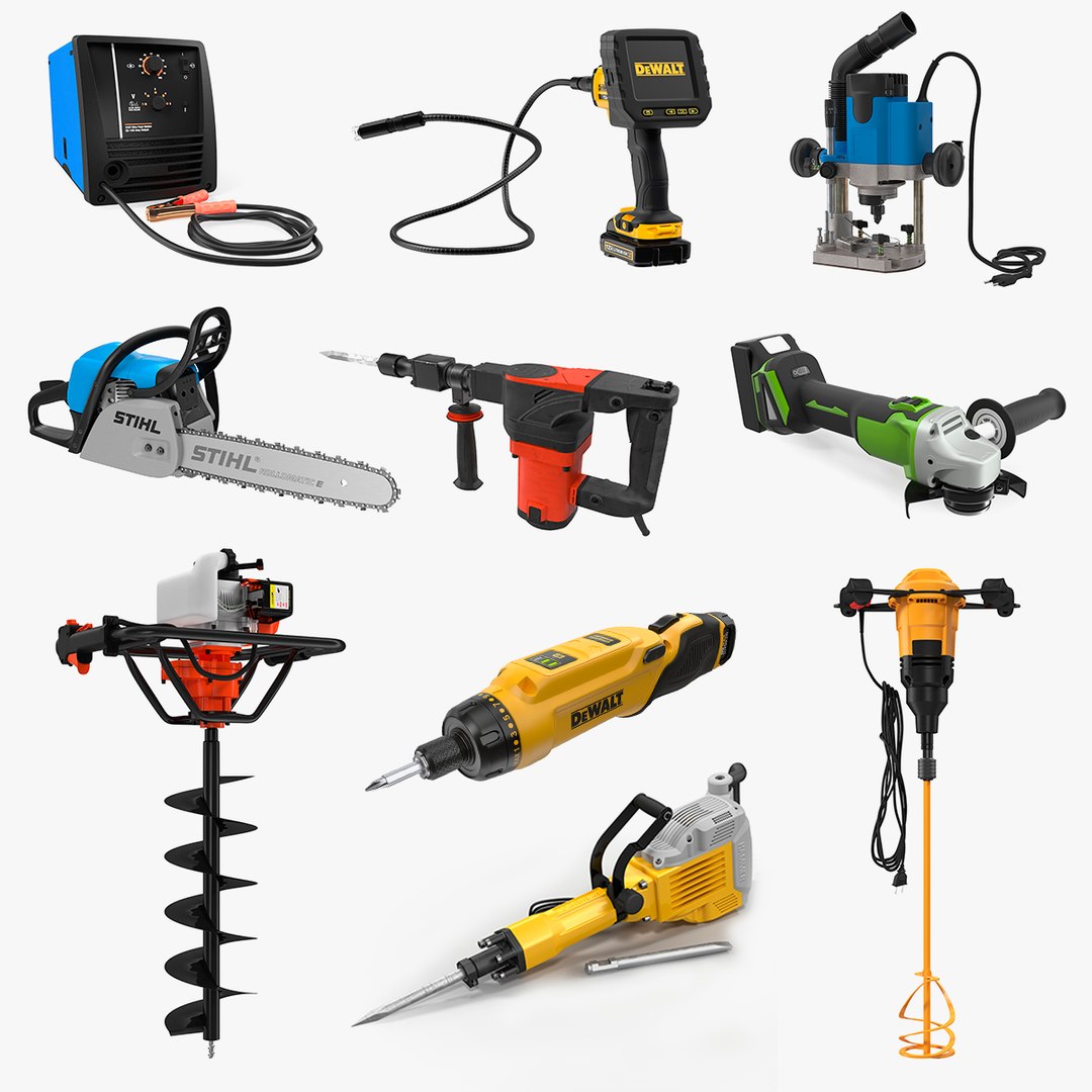 Industrial Power Tools Collection 4 3D model preview