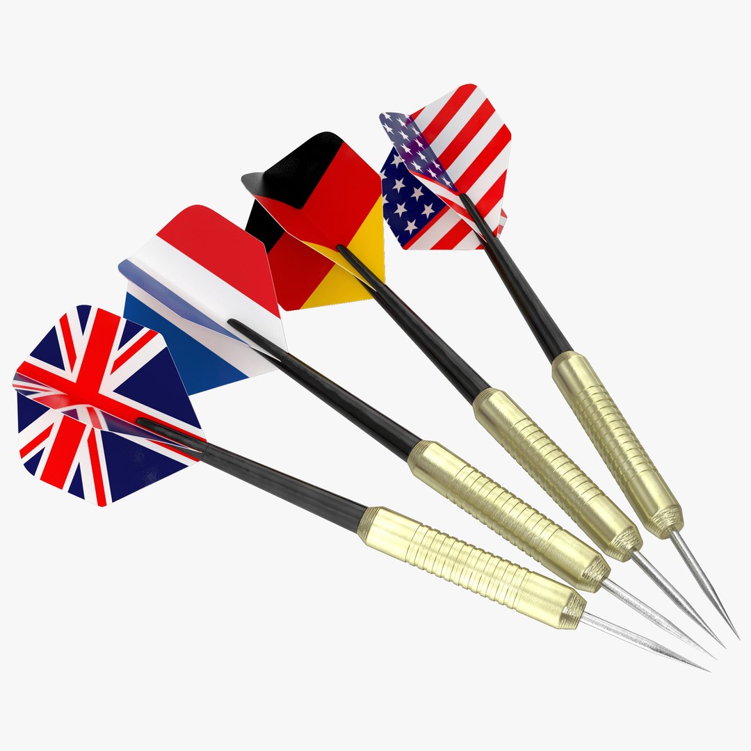Dart Needles 3D Models Set 3D model preview