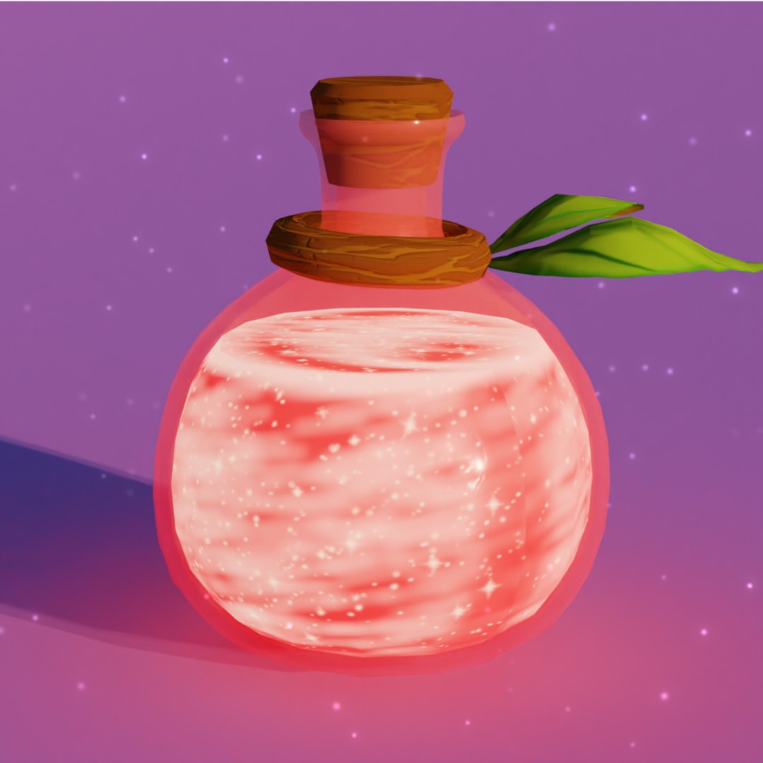 3D Stylized Red Potion - TurboSquid 2071319