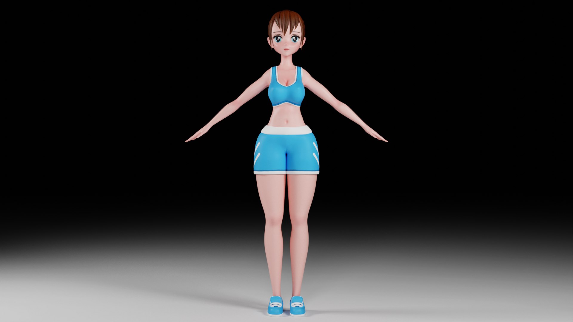 Anime Girl - Clothes And Naked - Fully Rigged Model - TurboSquid 2300917