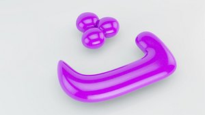 arabic hijaiyyah font ballon 3d model
