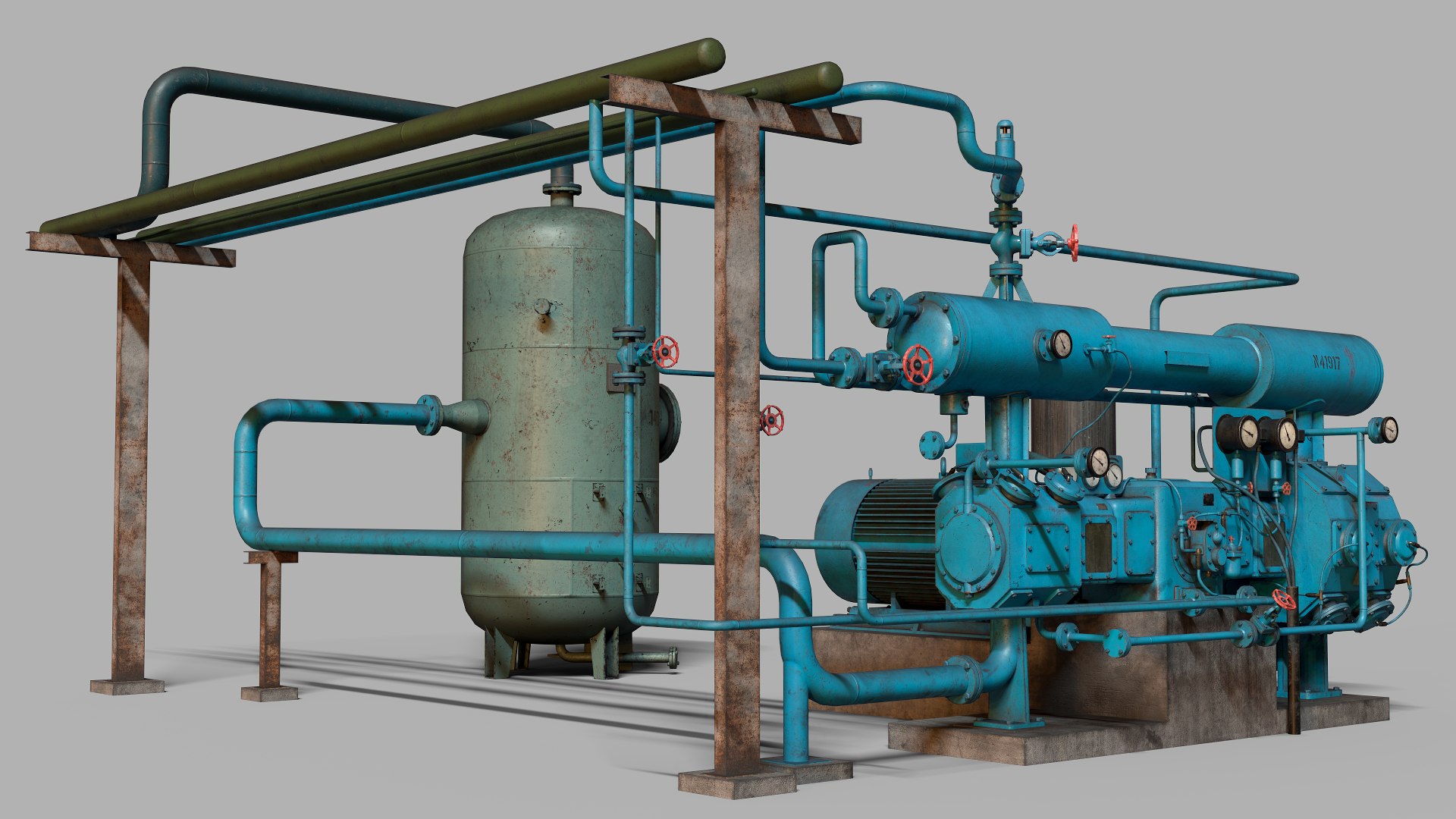 Industrial Air Compressor 3D Model - TurboSquid 2112004