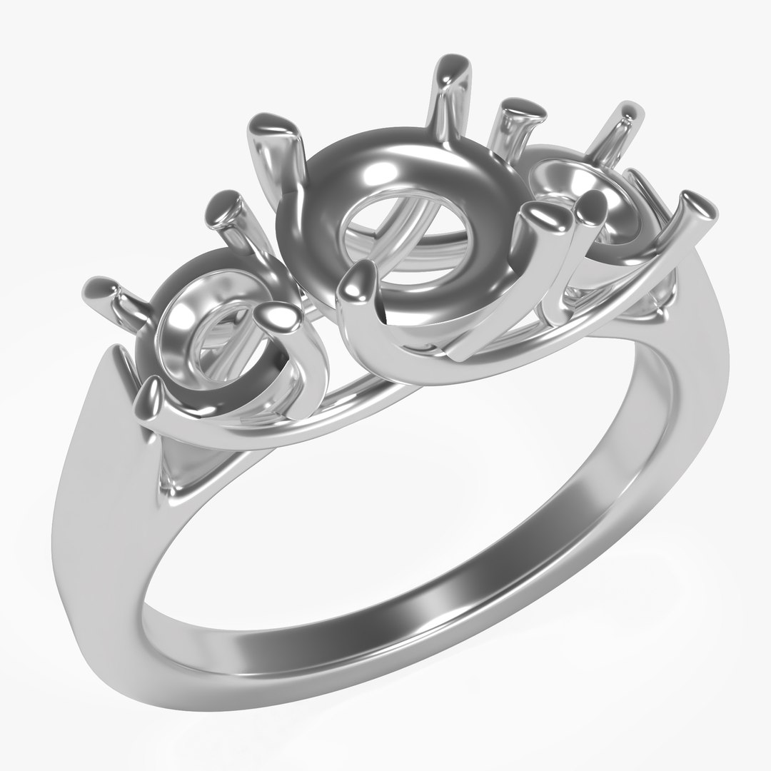 3D Trellis Diamond Ring model TurboSquid 2058398