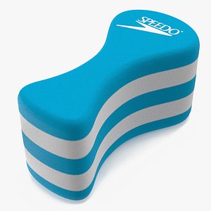 Swim Training Pull Buoy Speedo Blue and White 3D model