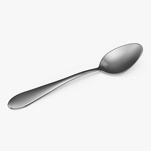 3D Silver Spoon model