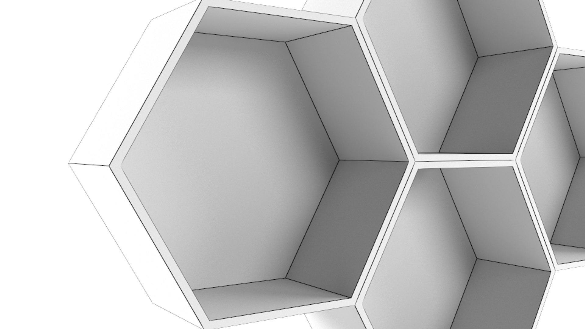 3D Hexagon Shelving TurboSquid 1309420