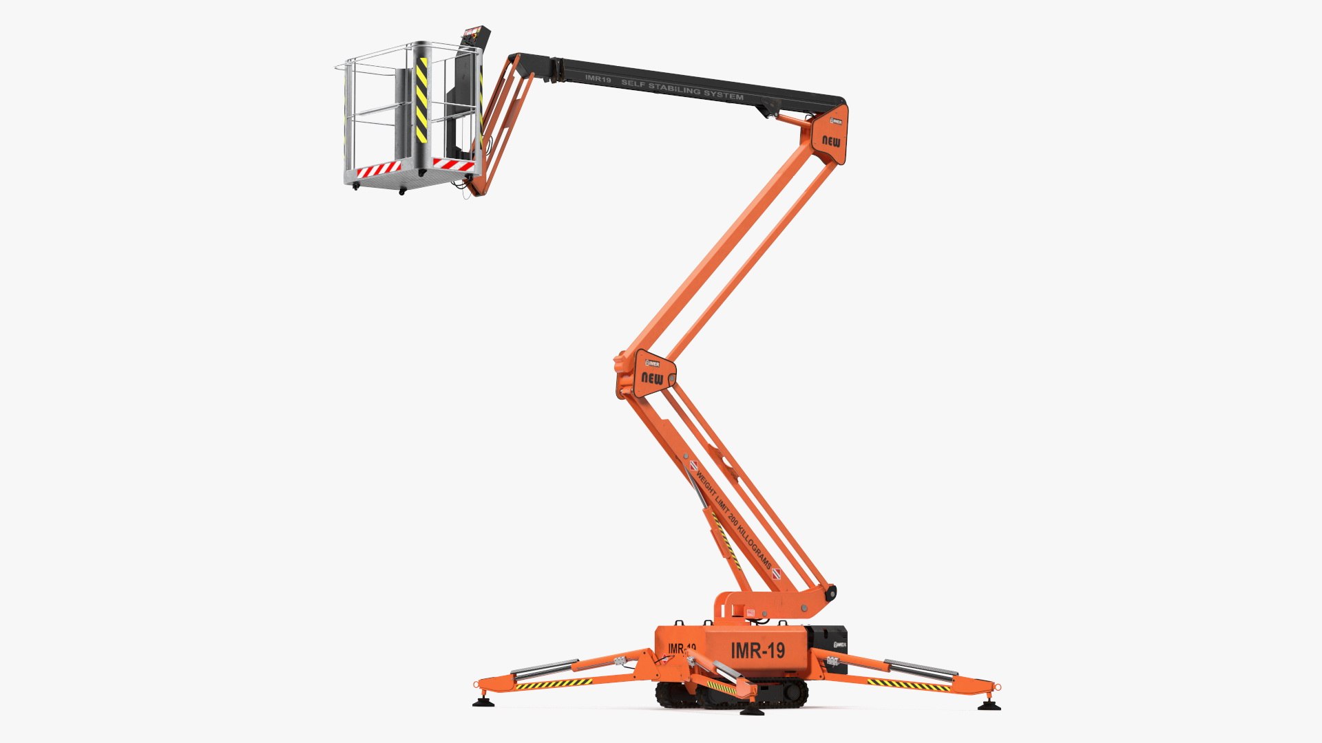 Tracked Boom Lift 3D model preview